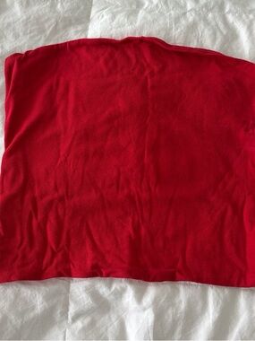 Red cropped Tube Top